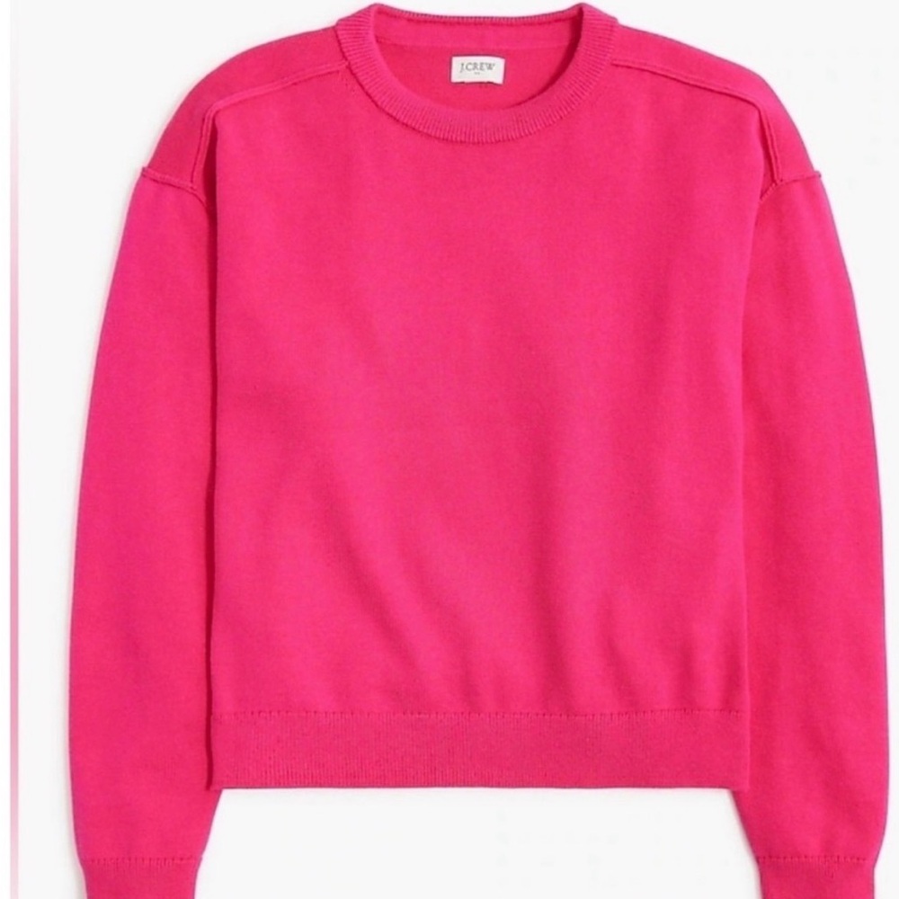 J. Crew Drop‎ Shoulder Pullover Sweater Pink Medium